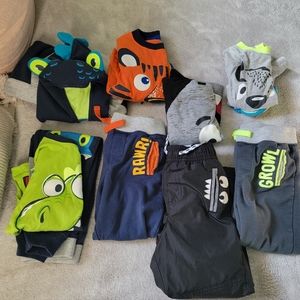 Boys size 4 matching shirt/pant sets. Lot of 4